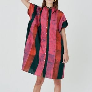 Osei-Duro bata dress in carmine